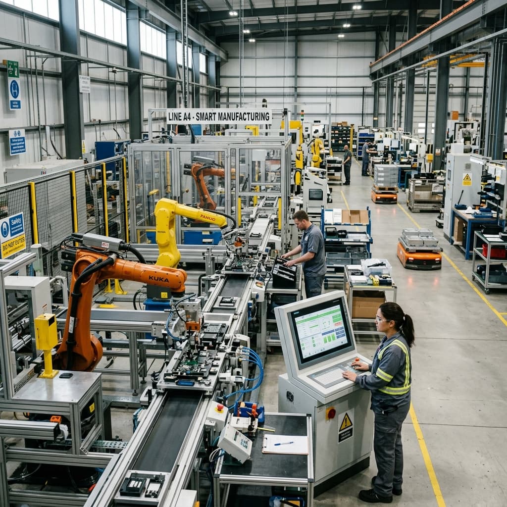 Computer vision system analyzing a production line in real time